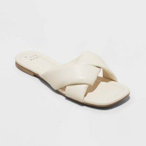 Women's Lisa Slide Sandals Off White - A New Day™